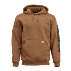 This Carhartt Men's Loose Fit Midweight Exclusive Logo Sleeve Graphic Sweatshirt gives you a comfortable, midweight layer to pull on through the cold. Built from cotton-blend fabric, with a loose fit that's roomy through the chest and shoulders. Featuring a kangaroo pocket in front and a Carhartt graphic on the sleeve, this hoodie has you covered. 10.5 oz., 50% cotton/50% polyester blend sweatshirt Attached 3-piece hood with drawcord closure Front handwarmer pocket gives the hoodie added comfort Tractor Supply, Hooded Sweatshirt Men, Mens Hooded, Carhartt Mens, Knit Cuff, Graphic Hoodie, Hand Warmers, Graphic Hoodies, Tractor