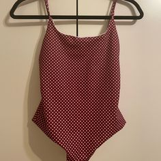 Never Worn- Super Cute Design! Casual Sleeveless Swimwear With Polka Dot Pattern, Casual Sleeveless Polka Dot Swimwear, Swim Camp, Polka Dot Swimsuit, Women Camping, Cute Design, Cute Designs, Womens Swim, Polka Dot