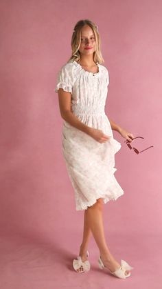 Expertly crafted, the Esmee Dress in Floral offers a delicate white base with a stunning floral lace overlay. The round neckline framed with eyelet trim adds a touch of elegance, while the elastic waistband offers a comfortable and flattering fit. Functional buttons and a knee-length skirt make it both stylish and practical. Ps. She's nursing friendly for all our mamas out there! Available in sizes XXS, XS, S, M, L, XL, 1X, 2X, 3X, 4X, + 5X & matching minis!! floral dress, floral, white floral, valentines day, pink floral, matching mom and me outfit Ivy City Co, Mom And Me, Matching Mom, Nursing Friendly, Floral White, Knee Length Skirt, Dress Floral, Dress Ideas, Lace Overlay