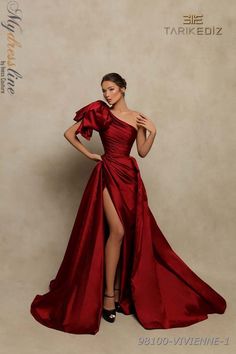 Tarik Ediz 98100 - Mydressline Split Prom Dresses, Chique Outfit, One Shoulder Prom Dress, Prom Dresses Long Mermaid, Tarik Ediz, فستان سهرة, Mermaid Prom Dresses, Evening Dresses Long, Formal Evening Dresses