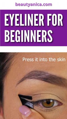 How To Eyeliner, Eyeliner Loreal, Makeup Ideas Eyeliner, Eyeshadow Styles, Liner Tutorial, Simple Makeup Natural, How To Makeup, Eyeliner Techniques, Round Face Makeup