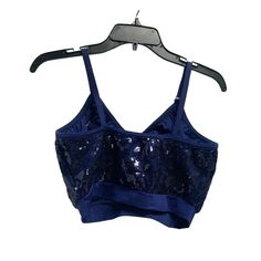 Kelle Womens Size Large L Sports Sequined Bra Top Shirt Crop Blue K8T7 85% Nylon 15% Lycra Features: * Sports Bra Size: Womens L Blue Sleeveless Nylon Activewear, Fitted Summer Training Top, Fitted Tops For Summer Training, Fitted Tops For Training In Summer, Blue Athleisure Crop Top For Gym, Blue Athleisure Crop Top For Workout, Blue Moisture-wicking Crop Top For Gym, Blue Athleisure Crop Top For Sports, Nylon Tops For Workout