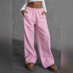 Low Rise Elasticated Waistband Deep Reversible Side Pockets Contrast Piping Detail Wide Length Sweatpants Thick Smooth Soft Fleece Fabric Care Instructions: Machine Wash Fabric: 100% Polyester Contrast: 95% Polyester 5%Spandex Sweatpants Low Rise, Fuzzy Sweatpants, Pink Sweatpants Outfit, Colorful Sweatpants, Straight Sweatpants, Sweatpants Outfits, Wishlist Christmas, Cute Sweatpants, Pink Sweat