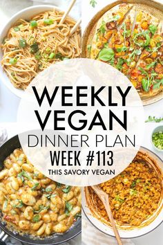 weekly vegan dinner plan week 13 this savory vegan