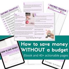 how to save money without a budget book and 40 - actionable pages for kids