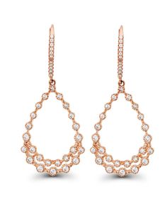 in stock Rose Gold Pear-shaped Diamond Earrings, Rose Gold Pear-shaped Earrings For Anniversary, Rose Gold Drop Diamond Earrings, Macy's Teardrop Jewelry With Matching Earrings, Rose Gold Pear-shaped Jewelry With Prong Setting, Rose Gold Teardrop Halo Jewelry, Pear-shaped Rose Gold Jewelry With Diamond Accents, Pear-shaped Rose Gold Earrings For Anniversary, Macy's Teardrop Jewelry For Anniversary