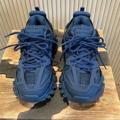 Balenciaga Track Sneakers Gently Used Size 38 Comes With Box Lots Of Life Left Worn A Handful Of Times No Major Defects Balenciaga Track Sneakers, Balenciaga Blue, Track Sneakers, Shoes Balenciaga, Balenciaga Track, Balenciaga Shoes, Balenciaga, Athletic Shoes, Men's Shoes