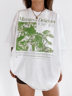 Oversized Graphic Tee, Monstera Plant, Plant Lover Gift, Selling Clothes, Tee Outfit, Plant Lady, Phoenix Az, Plant Lover, Oversized Shirt