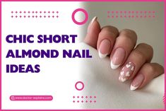 60+ Très-Chic Short Almond Nail Ideas (2024) Short Almond Nail Ideas, Short Almond Nails, French Tip Nail Designs