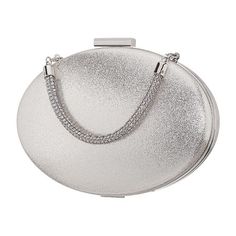 Classic oval silhouette with a crystal cord handle is the perfect bag for any occasion! Features: Pocket, Removable StrapsClosure Type: Top Frame ClosurePockets: 1 Inside Slip PocketMetal Color: Silver ToneMeasurements: 1.5 Depth/Inches, 7.5 Width/Inches, 5 Height/InchesHandle Drop Length: 4 InchesMax Strap Drop Length: 18 InchesBase Material: 90% Polyester, 10% GlassFabric Description: SatinLining Material: SyntheticCare: Spot CleanCountry of Origin: Imported Bag Silver, Perfect Bag, Evening Bags, Product Description, Handbags, Crystals, Silver, Quick Saves