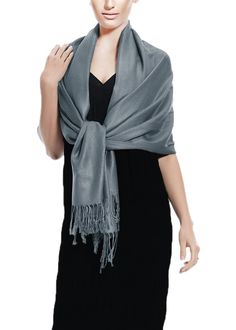 Features: Best versatile accessory that can be worn as a scarf, wrap or shawl. Extremely soft, silky, and elegant Available in a variety of beautiful colors from classic black or red to bright and colorful orange to match any look. Perfect for traveling, casual or formal occasion - wherever you want to look special Each shawl is hand-made, hand-knotted and hand-dyed by Azo Chemical free dyes Material Content: 100% Viscose. Product Care: Dry Clean Only. Dimensions: 75" x 27" Fringes: 3" Details: Travel Outfit Plane, Simple Scarf, Evening Shawls, Pashmina Wrap, Wrap Scarf, Pashmina Shawl, Pashmina Scarf, Shawl Wrap, Formal Outfit