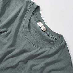 The perfect t-shirt, dialed up to eleven Basic Green Everyday T-shirt, Basic Organic Cotton Crew Neck T-shirt, Basic Soft-washed T-shirt For Casual Gatherings, Soft-washed Green Organic Cotton T-shirt, Basic T-shirt For Casual Gatherings, Basic T-shirt With Relaxed Fit For Casual Gatherings, Green Soft-washed Crew Neck Top, Solid Organic Cotton Soft-washed T-shirt, Solid Soft-washed Organic Cotton T-shirt