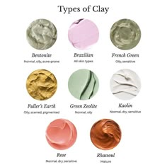 Clay Mask Recipe, Best Clay Mask, Types Of Clay, Skin Facts, Skin Aesthetics, Ingrown Toe Nail, Diy Cosmetics, Diy Skincare, Skin Remedies