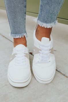 MIA Alta Sneakers in White Cement ⋙ Pay Later w/AFTERPAY ⋘ – Magnolia Boutique Taupe Sneakers, Cement Color, White Cement, Trendy Sneakers, Casual Street Style, Just In Time, Up Styles, Fall Season, Leather Sneakers