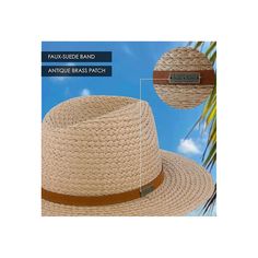 Elevate your sunny day wardrobe with the Nicole Miller New York Straw Sun Hat in a chic tan hue. Perfect for any outdoor occasion, from beach outings to garden parties, this hat combines style with functionality.

- Material: 100% paper straw
- Color: Tan
- Size: 58CM circumference, adjustable for a custom fit
- Gender: Female
- Age Group: Adult

Designed with an adjustable feature, this hat ensures a comfortable fit for all head sizes, eliminating the common issue of hats that are too tight or Beige Panama Hat For Outdoor Vacation, Beige Panama Hat For Vacation Outdoors, Beige Summer Outdoor Hat Bands, Beige Hat Band For Outdoor Summer, Beige Hat Bands For Summer Outdoor, Beige Hat Band For Summer Outdoor Events, Brown Fedora With Upf 50+ For Summer, Beige Hat Bands For Beach Season, Beige Fedora For Travel And Vacation