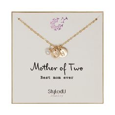 PRICES MAY VARY. ✔️THE LOVE BETWEEN A MOTHER AND CHILDREN: This dainty, beautiful initial necklace symbolizes the unbreakable bond between mother and children. We custom hand stamp your children’s initials onto the pendant to embody the unique relationship you have with your children. Keep “Mother of Two” close to your heart to express the sincerity of your love for your children, and let motherhood empower you. Perfect a sentimental gift to honor moms, mothers, yourself, and all the amazing wom Small Gift For Mom, Christmas Present For Grandma, Anniversary Hallmark Charm Necklace For Mother's Day, Mother's Day Jewelry Gift, Mother's Day Hallmarked Jewelry Gift, Adjustable Hallmark Jewelry For Gifts, Adjustable Charm Necklaces For Anniversary Gift, Anniversary Charm Necklaces With Hallmark For Gift, Anniversary Gift Charm Necklaces With Hallmark