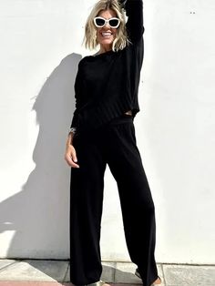 Casual Knitted Jumper & High Waist Pants Set High Waist Pants, Casual Sets, Knitted Jumper, Waist Pants, High Waisted Pants, Outfit Sets, Pants Set, Casual Dresses, High Waist