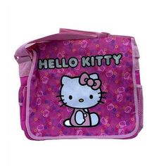 Lovely Hello Kitty messenger bag with faces and stars sirouette on pink canvas. Size approx 15"W x 12"H x 3.5"D Gender: female.  Age Group: adult. Cute Hello Kitty Print School Shoulder Bag, Pink Rectangular Satchel For School, Hello Kitty Print School Shoulder Bag, Hello Kitty Print School Bag, Rectangular, Hello Kitty Print School Bag, School Bag With Hello Kitty Print, School Bags With Hello Kitty Print, Rectangular Shape, Pink Satchel Shoulder Bag For Back To School, Pink Shoulder Bag For Back To School