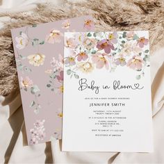 Wildflower baby in bloom baby shower invitation Editable Template Baby Girl In Bloom Shower Ideas, Baby In Bloom Backdrop, Wildflowers Garden, Pregnancy Fashion, Baby Shower Supplies, Etsy Ideas, Shower Themes