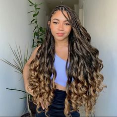 #curls #boxbraids #curlybraid #fyp Braid In Hair Extensions Hairstyles, Braid In Hair, Hair Extensions Hairstyles, Extensions Hairstyles, French Curls, Curl Braids, Short Box Braids Hairstyles