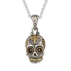 Small Calavera Skull Necklace Spiritual Engraved Skull Jewelry, Day Of The Dead Skull Jewelry Gift, Halloween Spiritual Skull Jewelry, Sugar Skull Ring, Sugar Skull Necklace, Silver Cat Pendant, Mexican Day Of The Dead, Skull Pendant Necklace, Heart Shaped Pendant Necklace