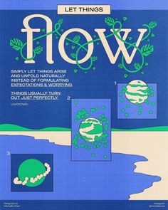 the front cover of let things flow magazine, featuring an image of plants and water