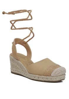 Introducing a classic go-to espadrille sandals with delicate lace-up details and a closed square toe. These OG beauties from London Rag boast a combination of micro suede and crochet, making them the perfect wedge-heeled companions for any aesthetic, be it summer vibes or autumn chic.Type: EspadrillesUpper Material: Micro Suede + CrochetLight Cushion InsolesOuter Sole: TPRLace-Up StrapsAnkle Strap DetailWedge HeelClosed Square ToeLight Cushion InsoleSH4560 Style: Casual Closure: Drawstring Made In: ChinaMaterial Composition: Micro Suede + Crochet Crochet Espadrilles, Crochet Making, Lace Up Espadrille Wedges, Autumn Chic, Lace Up Espadrilles, Chic Type, Fall Capsule Wardrobe, Espadrille Sandals, Wallet Fashion