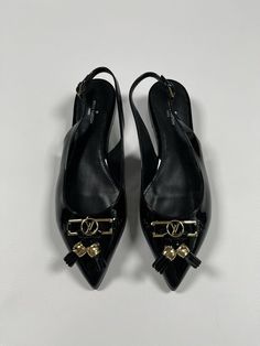 Louis Vuitton Insider Ballet Flat Slingback Ballerina Shoes Size 38  | eBay Louis Vuitton Logo, Ballerina Shoes, Ballet Flat, Fashion Shop, Black Patent Leather, Stylish Design, Flat Shoes Women, Ballet Flats, Patent Leather