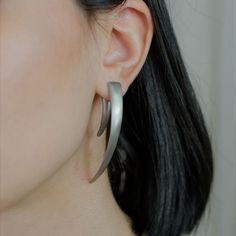 Buy an amazing unique front back earring made 100% sterling silver | Discover a large collection of unique contemporary jewelry made in Greece | Free shipping worldwide #frontbackearring #greyearrings #uniqueearring Modern Single Ear Climbers For Formal Events, Modern Single Ear Climber For Formal Occasions, Modern Metal Wrap Earrings For Formal Occasions, Modern Silver Wrap Earrings For Formal Occasions, Modern Silver Ear Climbers, Modern Metal Linear Earrings For Formal Occasions, Modern Metal Linear Earrings For Formal Events, Modern Metal Linear Earrings For Everyday Wear, Modern Silver Wrap Earrings For Everyday