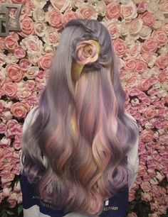 KawaiiBox.com ❤ The Cutest Subscription Box : Photo Ulzzang Hairstyle, Purple Hairstyles, Rainbow Hair Colors, Hair Colors To Try, Hair Color Pictures, Hairstyles And Colors, Lady Hair, Rainbow Hair Color, Pinterest Hair