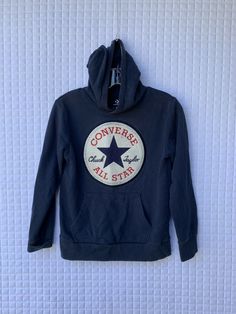 converse hoodie chuck taylor embroiderd logo blue Size M Pre Own. Check pictures before purchase Converse Hoodie, Vintage Converse, Converse All Star, Chucks Converse, Chuck Taylor, Chuck Taylors, All Star, Converse, ? Logo