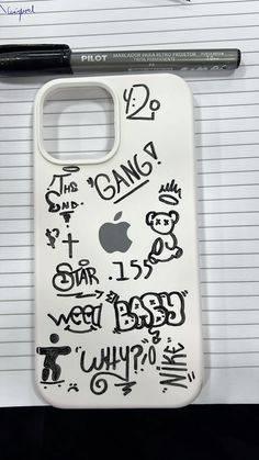 an iphone case with writing on it