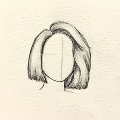 a drawing of a woman's head with her hair pulled back and bangs down