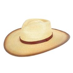 Peter Grimm Yosef - Wide Brim Mexican Palm Straw Fedora Hat - Hatcountry