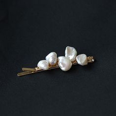 Parisian 14K Gold Laurel Baroque Pearl Hair Clip Pearl Hair Pin Wedding, Pearl Hairpin, Handmade Hairpin, Wedding Barrettes, Pearl Hair Pins, Pearl Hair Clip, Wedding Hair Pins, Couple Jewelry, Bridal Hair Pins