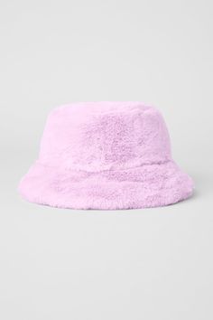 Lightweight. Super-soft. Street-ready. The Faux Fur Bucket Hat is the perfect choice for warming winter headwear in an on-trend bucket hat silhouette. Hat Silhouette, Winter Headwear, Faux Fur Bucket Hat, Fur Bucket, Fur Bucket Hat, Pink M, Wellness Gifts, Back Women, Alo Yoga