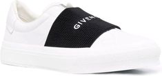 116 GIVENCHY CITY SPORT LEATHER SLIP-ON SNEAKERS Givenchy Man, White Leather Sneakers, Silver Logo, Sneaker Games, Metal Logo, Casual Backpack, Logo Embroidery, Metallic Logo, Fendi Bags