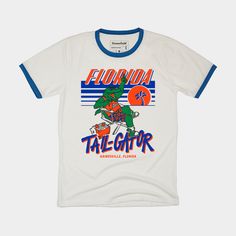 Florida 1987 Tail-Gator Ringer Tee Ringer Tee, A Name, Yearbook, Royal Blue, Color Pop, Comfort Fit, Florida, Sketch