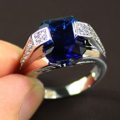 "Double Layer Cubic Crystal Royal Gem Blue Rings Foe Women, Pd667 Stone: Cubic Zircon Material: Silver Plated Brass Attractive Packaging Buy Any 2 Items For $25 (Make Bundle) 100% Brand New Thank You!" Zircon Ring, Classic Jewelry, Blue Zircon, Classic Ring, Men's Rings, Stainless Steel Rings, Blue Rings, Steel Ring, 925 Silver Rings