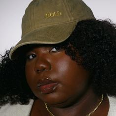 Our favorite cap with metallic GOLD embroidery on the front and GB logo on the side. This gold company celebrates the luster and hues of classic and luxe gold every chance we get. A little reminder that you are indeed golden. In a warm climate or traveling? You’ll want the white. Looking for a great fitting and comfy chic cap to wear with your cute outfits? You’ll want the green and maybe the white too. It’s cool to block out the sun rays but even cooler to add style to your wardrobe. Trendy Gold Baseball Cap With Curved Brim, Classic Adjustable Gold Hat, Classic Gold Hat With Adjustable Fit, Classic Gold Adjustable Hat, Trendy Adjustable Gold Baseball Cap, Trendy Gold Cap, Casual Adjustable Gold Baseball Cap, Casual Gold Cap, Trendy Gold Hat As A Gift