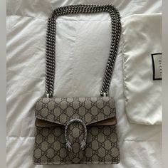 Gently Worn, Amazing Condition With No Scratches To Exterior Or Interior Of Bag, Intact Suede Interior, Clean Inside, No Hardware Defects. Retail Price Now $2600. Open To Serious Offers! Dust Bag And Box, Shopping Bag Included. Interior Clean, Bags Gucci, Gucci Bags, Gucci Dionysus, Dust Bag, Bag Lady, Conditioner, Gucci, Exterior