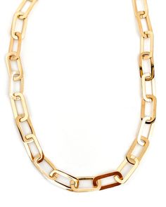 This Celia Paper Clip Chain Necklace is the perfect way to add a little extra to your look. The 18k gold necklace is tarnish resistant. It's the perfect accessory to elevate your everyday style. Length: 16" + 2" extender chain Waterproof Tarnish resistant 18K Gold plated stainless steel Hypoallergenic Trendy Yellow Gold Necklaces With Rectangular Links, Trendy Yellow Gold Necklace With Rectangular Links, Trendy Gold-tone Tarnish Resistant Chain Necklace, Gold-plated Rectangular Chain Necklace With Adjustable Chain, Chic Gold-tone Tarnish-resistant Chain Necklace, Chic Gold Rectangular Chain Necklace, Chic Rectangular Gold Chain Necklace, Trendy Gold Tarnish-resistant Chain Necklace, Trendy Gold Plated Tarnish Resistant Chain Necklace