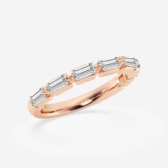 3/4 ctw Baguette Lab Grown Diamond Floating Fashion Ring 14K Rose Gold FG, SI1+ Luxury Rose Gold Diamond Ring With Baguette Diamonds, Formal Rose Gold Diamond Ring With Baguette Cut, Rose Gold Baguette Diamond Rings For Formal Occasions, Rose Gold Rings With Baguette Diamonds For Formal Occasions, Formal Rose Gold Rings With Baguette Diamonds, Formal Rose Gold Baguette Cut Diamond Ring, Timeless Rose Gold Diamond Ring With Baguette Cut, Timeless Rose Gold Ring With Baguette Diamonds, Classic Rose Gold Ring With Baguette Diamonds