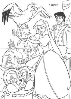 the princess and the frog coloring page for kids to color in with their favorite characters