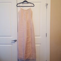 Nwt Ann Taylor Blush Pink Dress. Lovely Fully Lined Silk Dress To Wear To A Wedding Or Any Dressy Occasions. Size 2. Zippered Back With Spaghetti Straps. From Armpit To Bottom Of Dress Is 49 Inches. No Trades, Best And Reason Offers Accepted. Fitted Beige Gown For Spring, Beige Fitted Bodice Evening Dress For Spring, Beige Fitted Maxi Dress For Wedding, Fitted Beige Maxi Dress For Wedding, Peach Sleeveless Dresses For Wedding, Sleeveless Peach Wedding Dress, Beige Evening Dress For Wedding Guest, Peach Sleeveless Wedding Dresses, Beige Summer Evening Dress For Wedding