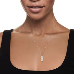 Ross-Simons - 3.00ct t. w. Lab Grown Diamond Three-Stone Pendant Necklace. 18". Indulge in a sumptuous style at an exceptional value! Our superb three-stone necklace presents 3.00 ct. t. w. round brilliant-cut lab-grown diamonds in a linear pendant of pristine sparkle. Finely crafted in polished 14kt white gold and suspended from a sleek box chain. Lab-grown diamonds are identical to mined diamonds according to their optical, physical and chemical properties. All Ross-Simons lab-grown diamond je Luxury Lab-grown Diamond-cut Necklace, Three Diamond Necklace, Diamond Necklace Simple, Physical And Chemical Properties, Diamond Necklaces, Fine Jewelery, White Gold Necklaces, Linear Pendant, Stone Pendant Necklace