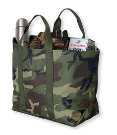 Hunter's Tote Bag, Open-Top: Tote Bags | Free Shipping at L.L.Bean Handbags Design, Camo Backpack, Sac Diy, Travel Tote, Garden Tote, Sewing Bag, Open Top, Ll Bean, Free Bag