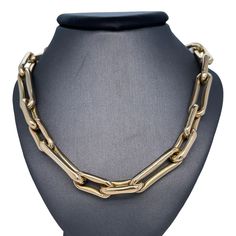 𝓦𝓮𝓵𝓬𝓸𝓶𝓮 ♥ Stunning high polished alternating pinched link chain handcrafted in high quality 14K Italian Gold. The chain is made in high quality 14K Italian yellow gold with a large lobster clasp closure and has an alternating design of small and large links. Measurements are listed below. The chain is beautiful on its own or can be layered with other chains and charms. The chain is made to order. If you desire a length that is not listed below, kindly send us a message. *Please check meas Formal Box Chain Link Necklace, Formal Link Chain Necklace With Cable Chain, Formal Cable Chain Necklace With Link Shape, Luxury Oval Link Box Chain Necklace, Formal Gold Oval Link Chain Necklace, Formal Cable Chain Necklace With Oval Link, Yellow Gold Chunky Chain Necklace With Oval Links, Luxury Chunky Chain Necklace With Rectangular Links, Formal Oval Link Cable Chain Necklace