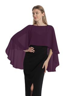 PRICES MAY VARY. 【Lightweight & Breathable Chiffon】Our Capelet for women is made of tulle polyester which feels soft and smooth; It's lightweight, comfortable to wear and allows a long span of using.It is soft, skin-friendly, comfortable, quick-drying and lightweight, allowing you to move freely and feel the cool breeze, while still providing coverage and protection, perfect for everyday use.Especially perfect for a chilly outdoor night. Great option for your evening formal dress, bridesmaid dre Evening Dress Wedding, Chiffon Cape, Chiffon Shawl, Evening Party Gowns, Cool Breeze, Dress Bridesmaid, Evening Formal, Soft Skin, Formal Evening Dresses