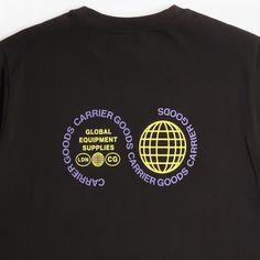 Carrier Goods Globe T-shirt - M / Black / Black T shirt #tshirt t-shirt #t_shirt t shirts #tshirts t-shirts #t_shirts T shirt design #tshirtdesign T-shirt designs #t_shirtdesign T shirts designs #tshirtsdesigns 3.1094